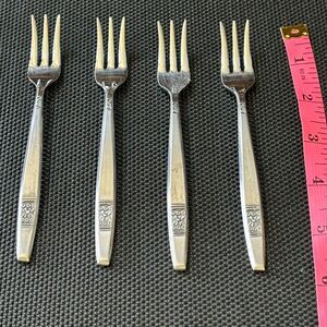Madeira‎ Stainless Steel Vintage Cocktail Forks Set of 4